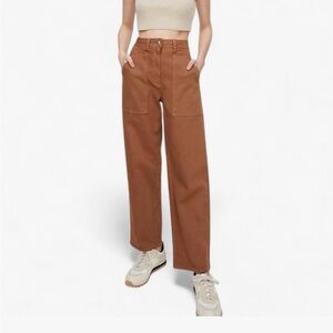 Wilfred Brown Modern Utility Wide-Leg Pants